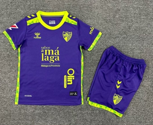 Kids 2024/25 Málaga CF Away Purple Kids/Youth Soccer Uniform-1040