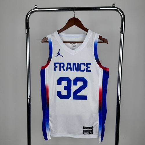 2024 Olympic Games Frane White #32 Basketball Jerseys-311