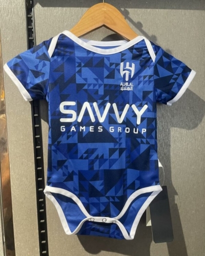 (Size 9-12) 2024/25 Al-Hilal Saudi Home Blue Baby Soccer Uniform-308