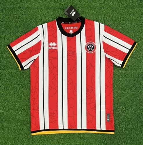 2024/25 Sheffield United Home Red & White Thailand Soccer Jersey AAA-1040/711/320