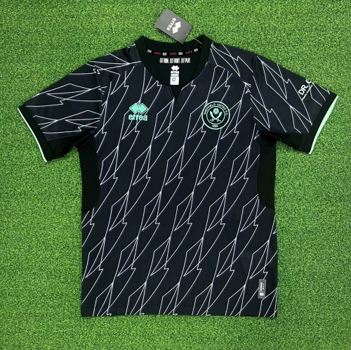 2024/25 Sheffield United Away Black & Green Thailand Soccer Jersey AAA-1040/95/320