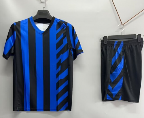 Customize 2024/25 Inter Milan Home Blue & Black Soccer Uniform-DN