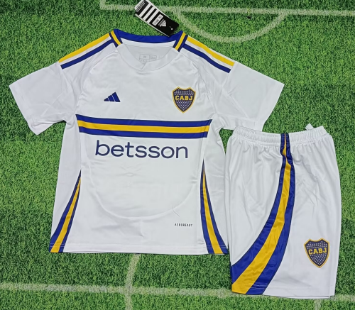 Kids 2024/25 BOCA Juniors Away White Kids/Youth Soccer Uniform-123/208