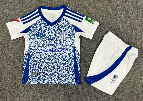 2024/25 Granada CF Away Blue & White Youth/Kids Soccer Uniform-1040