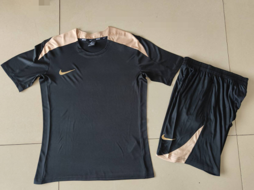 Nike 2024/25 Black Shorts-Sleeve Tracksuit Uniform-GDP