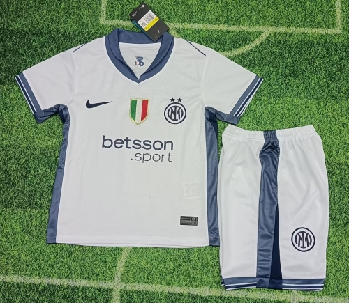 Kids 2024/25 Inter Milan Away White Kids/Youth Soccer Uniform-123/507