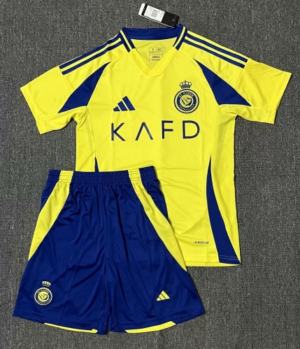 2024/25 Correct version Al-Nassr FC Home Black & Yellow Soccer Uniform-36/302/516