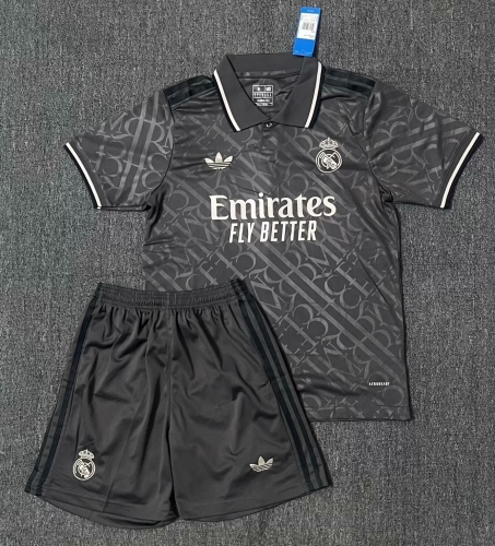 2024/25 Real Madrid 2nd Away Gray Soccer Uniform-315/302/516