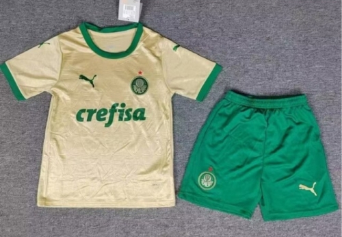 Kids 2024/25 SE Palmeiras 2nd Away Yellow Kids/Youth Soccer Uniform-530/507