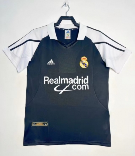 01/02 Retro Version Real Madrid Away Black Thailand Soccer Jersey AAA-811