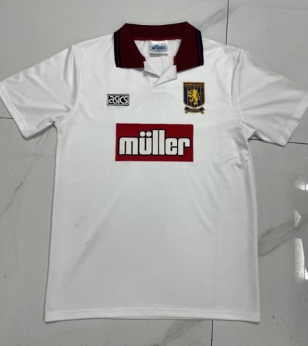 94-95 Retro Version Aston Villa 2nd Away White Thailand Soccer Jersey AAA-1041