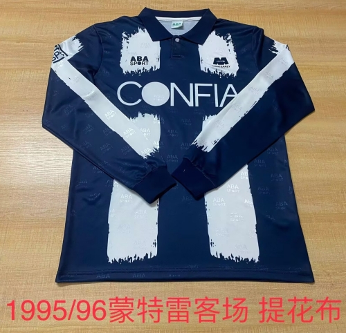 95-96 Retro Version Monterrey Away Royal Blue LS Thailand Soccer Jersey AAA-2041