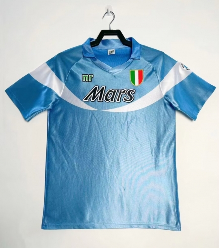 90-91 Retro version Napoli Blue Thailand Soccer Jersey AAA-506/811/1041