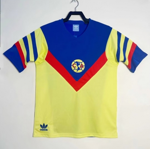 1987 Retro Version Club America Home Yellow Thailand Soccer Jersey AAA-2041/811