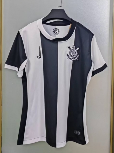 2024/25 Corinthians 2nd Away Black & White Thailand Women Soccer Jersey AAA-1116