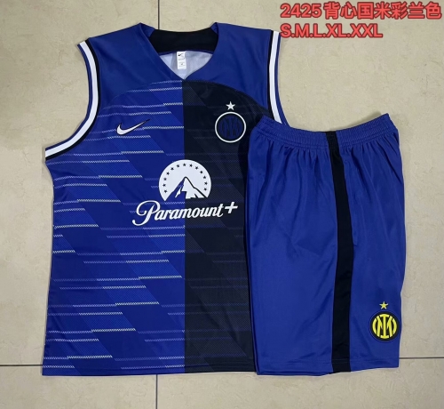 2024/25 Inter Milan Blue Thailand Soccer Tracksuit Uniform-815