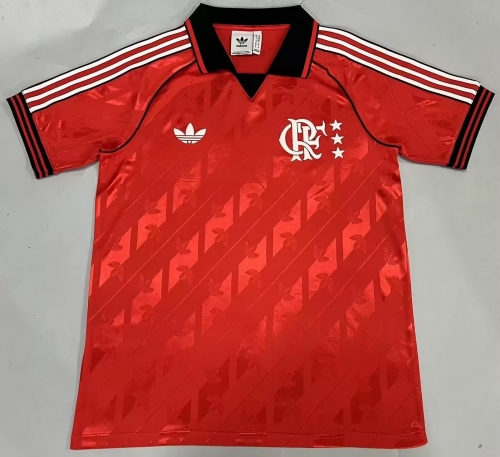 Retro Version CR Flamengo Home Red Thailand Soccer Jersey AAA-908/811/510