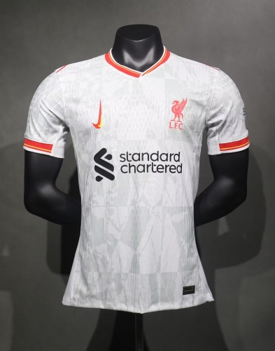 Player Version 24/25 Liverpool 2nd Away White Thailand Soccer Jersey AAA-MY/703/308