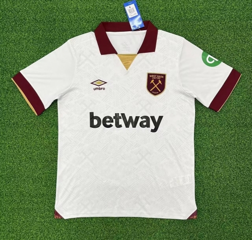 2024/25 West Ham United 2nd Away White Thailand Soccer Jersey AAA-320