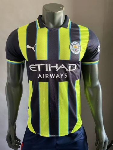 Player Version 2024/25 Manchester City Away Black & Green Thailand Soccer Jerseys AAA-16/MY/308