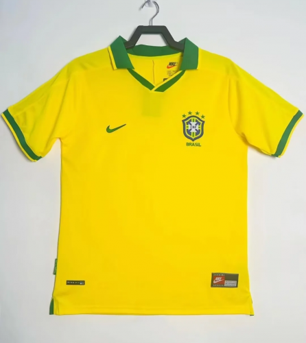 1997 Retro Version Brazil Home Yellow Thailand Soccer Jersey AAA-709/811