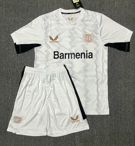 2024/25 Bayer 04 Leverkusen Away White Soccer Uniform-516