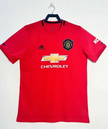 19/20 Retro Version Manchester United Home Red Thailand Soccer Jersey AAA-811