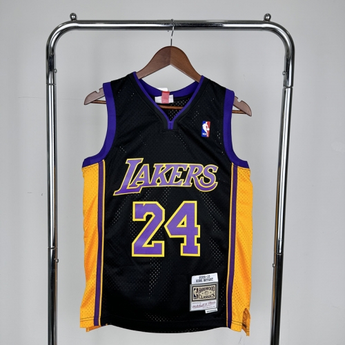 MN 09-10 Season Retro Version Los Angeles Lakers NBA Black #24 Jersey-311