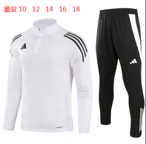 Kids 2024/25 Adida White Kids/Youth Soccer Tracksuit Uniform-GDP