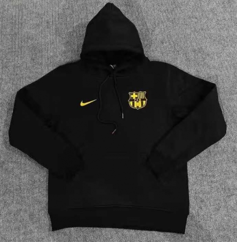 2024 Barcelona Black Thailand Soccer Tracksuit Top-308