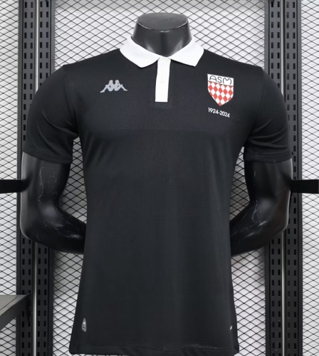 Player Version 120th Commemorative Version 2024/25 Monaco Black Thailand Soccer Jersey AAA-888