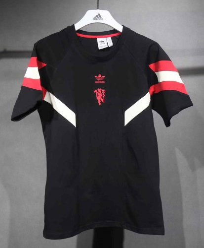 2024/25 Manchester United Black Soccer Cotton T-Shirts-703