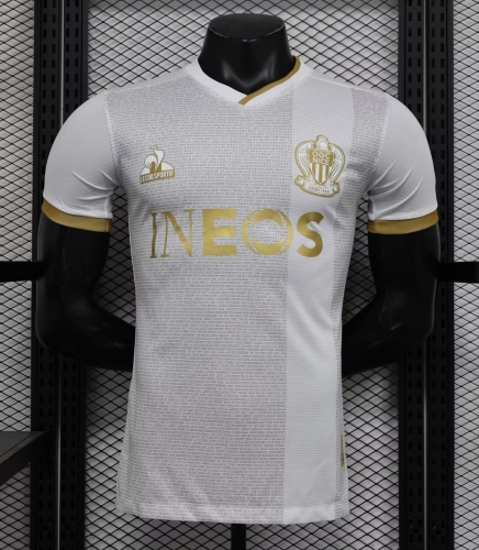 Player Version 2024/25 OGC Nice Away White Thailand Soccer Jersey-888