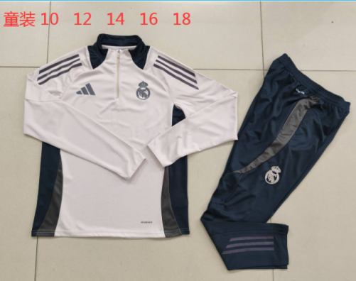 Kids 2024/25 Real Madrid Light Pink Kids/Youth Soccer Tracksuit Uniform-GDP