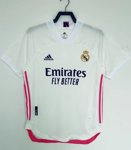 Player Version 2021 Real Madrid Home White Thailand Soccer Jersey AAA-811