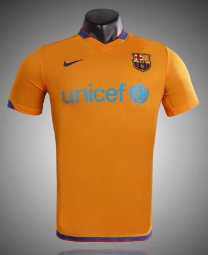 06/07 Retro Version Barcelona Away Orange Thailand Soccer Jerseys-1041