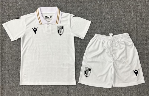 Kids 2024/25 Vitória S.C. Home White Kids/Youth Soccer Uniform-522