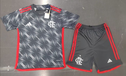 Kids 2024-25 Flamengo 2nd Away Black Kids/Youth Soccer Uniform-530/507