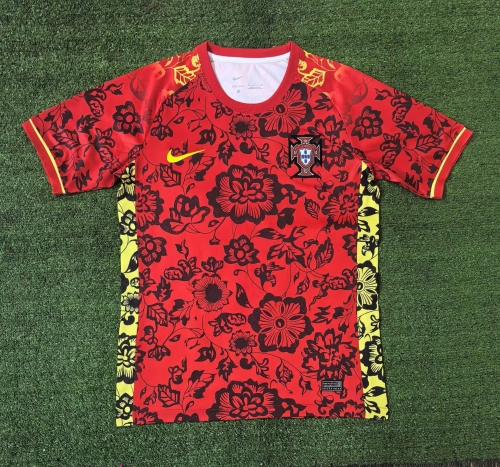 2025/26 Portugal Red & Black Thailand Soccer Jersey AAA-416