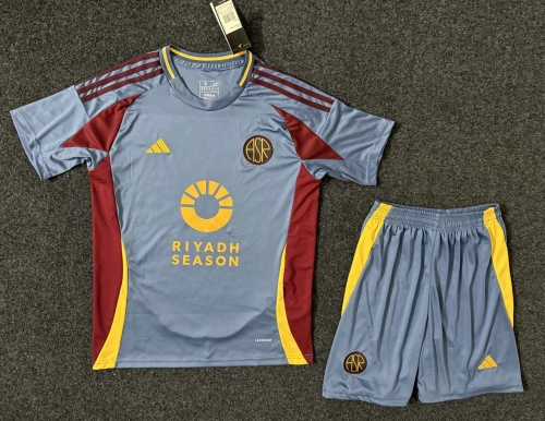 2024/25 AS Roma 2nd Away Blue Soccer Uniform-315/36/516