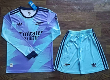 2024-2025 Arsenal 2nd Blue LS Soccer Uniform-LD