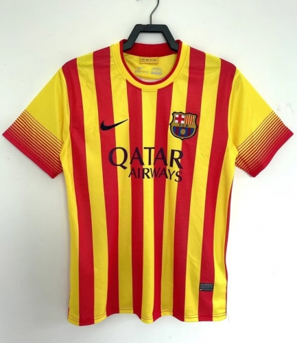 13-14 Retro Version Barcelona Yellow Thailand Soccer Jersey AAA-811/601/JM