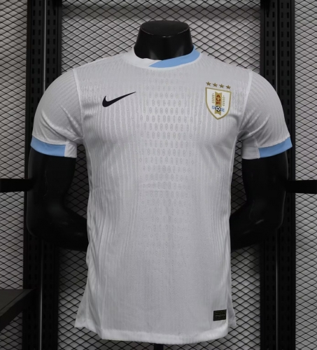 Player Version 2024/25 Uruguay Away White Thailand Soccer Jersey AAA-888