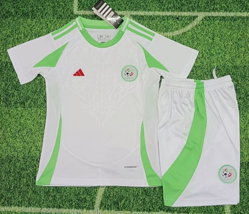 Kids 2024/25 Algeria Home White Kids/Youth Soccer Uniform-507