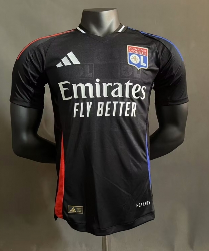 Player version 2024/25 Olympique Lyonnais Away Black Thailand Soccer Jersey AAA-888/703