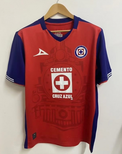 Player Version 2024/25 Cruz Azul 2nd Away Red Thailand Soccer Jersey AAA-912