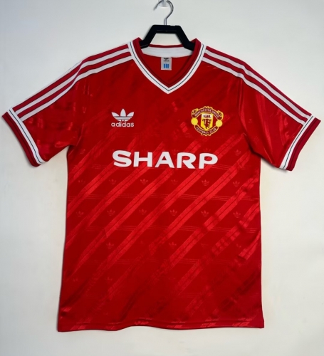 86/88 Retro Version Manchester United Home Red Thailand Soccer Jersey AAA-811/2011