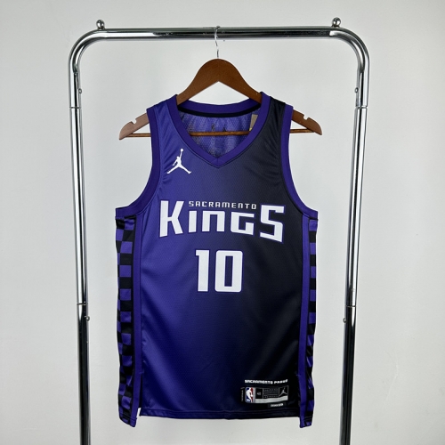 2024 Season  Feiren Limited Version NBA Sacramento Kings Black& Purple #10 Jersey-311