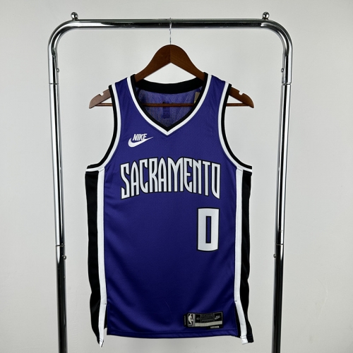 2025 Season Retro Version NBA Sacramento Kings Purple #0 Jersey-311