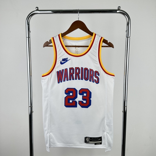 2025 Season Retro Version NBA Golden State Warriors White #23 Jersey-311